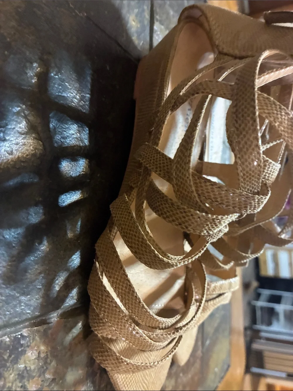 Strappy Tan Women's Gladiator Sandals 8.5 $5!$